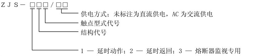 ZJS-326/AC型號說明