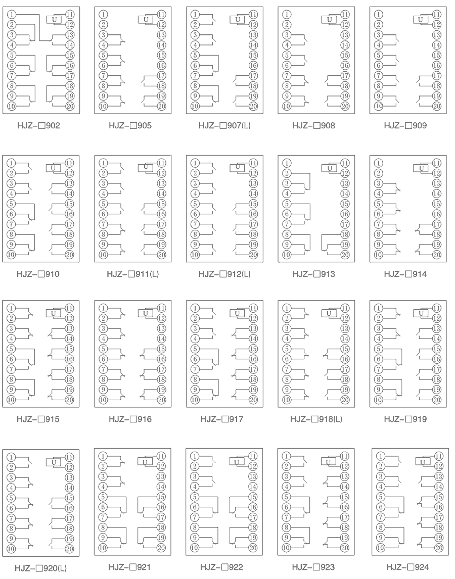 HJZ-Y915內部接線圖