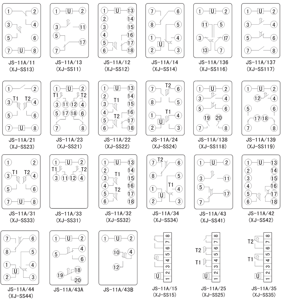 JS-11A/21內部接線圖